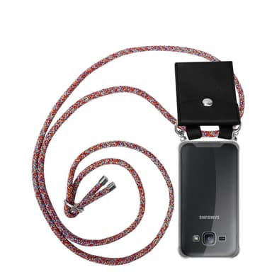 Samsung Galaxy J1 2015 Deksel med Halskjede (rød)