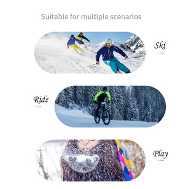 Vinterski berøringsskjerm varme hansker for snowboard, sykling Sort