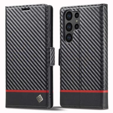 LC.IMEEKE Lommebok-deksel til Samsung Galaxy S24 Ultra - Svart