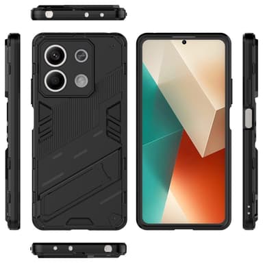 Til Xiaomi Redmi Note 13 Dekseldeksel Bakdeksel med stativ