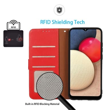 Til Xiaomi Redmi Note 13 Pro 5G Deksel KHAZNEH Rød-Svart