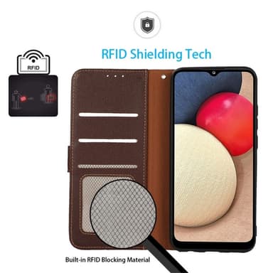 Til Xiaomi Redmi Note 13 Pro 5G Deksel KHAZNEH Brun-Blå