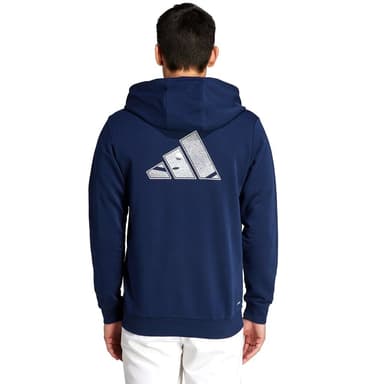 Adidas Club Teamwear Graphic Full-Zip Hoodie, Padel- og tennisgenser herre