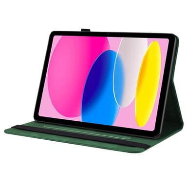 Apple iPad 10.9 2022 Sammenleggbart Veske Kortholder Sommerfugl - Grønn