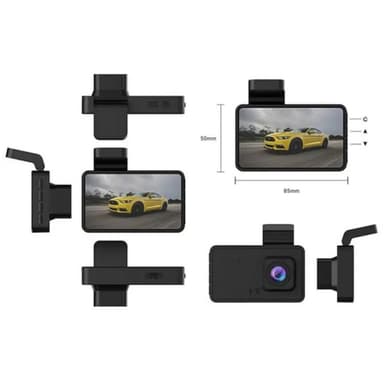 3-tommers bildashbordkamera 1080P Full HD-opptak