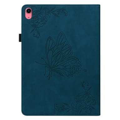 Apple iPad 10.9 2022 Sammenleggbart Veske Kortholder Sommerfugl - Blå