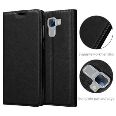 lommebokdeksel Honor 7 case (svart)