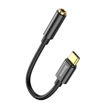Baseus L54 USB-C til 3,5 mm Adapter Sort