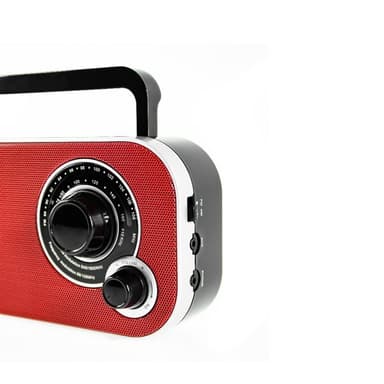 Camry Bærbar Radio / Batteridrevet fm-radio- rød