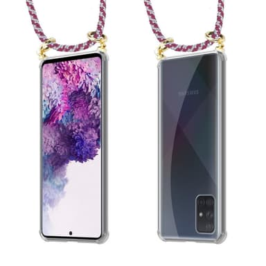 Samsung Galaxy A51 4G / M40s Deksel med Halskjede (rød)