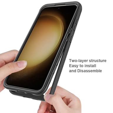 Til Samsung Galaxy S24+ PC+TPU-deksel med støtsikker telefonveske