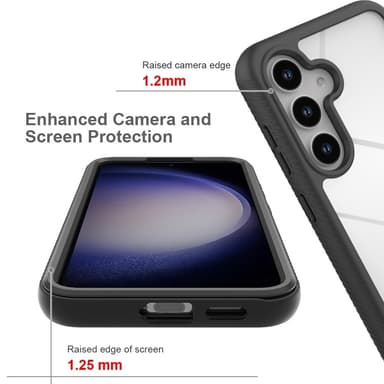 Til Samsung Galaxy S24 PC+TPU-deksel med støtsikker telefonveske
