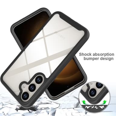 Til Samsung Galaxy S24+ PC+TPU-deksel med støtsikker telefonveske