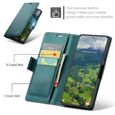 CASEME Lommebok-deksel Xiaomi 14 - Grønn
