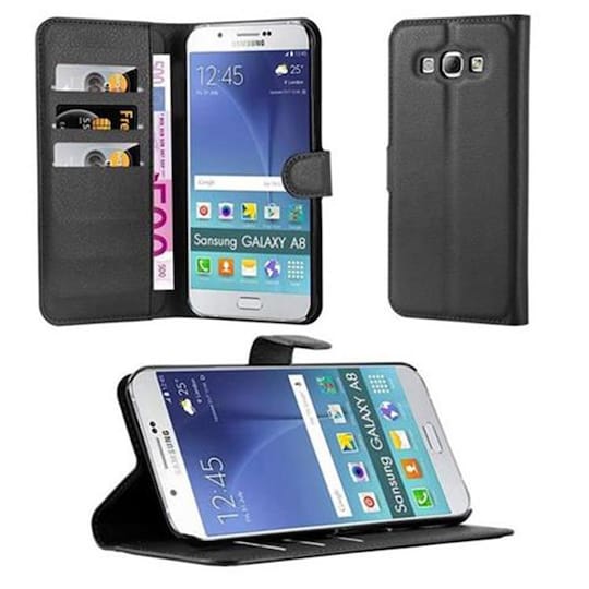 Samsung Galaxy A8 2015 lommebokdeksel etui (svart)