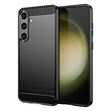 Samsung Galaxy S24+ Karbonfiber Teksturdeksel - Svart
