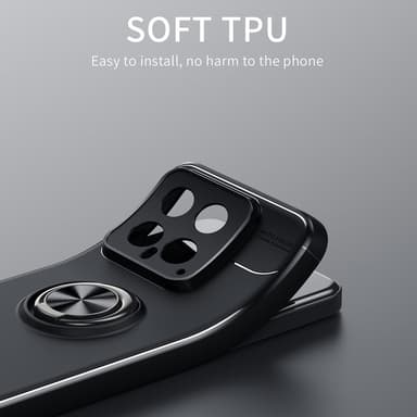 Til Xiaomi 14 TPU Deksel Med Fingerring - Svart