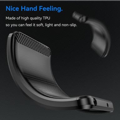 Samsung Galaxy S24+ Karbonfiber Teksturdeksel - Svart