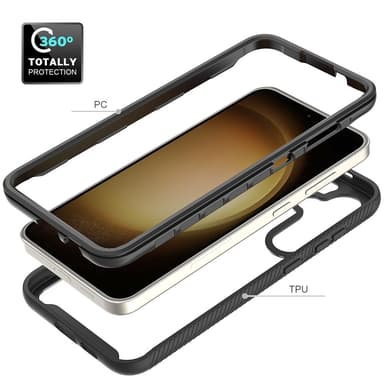 Til Samsung Galaxy S24+ PC+TPU-deksel med støtsikker telefonveske