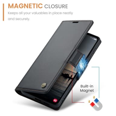 CASEME Lommebok-deksel Samsung Galaxy S23 FE - Svart