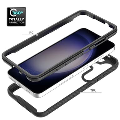 Til Samsung Galaxy S24 PC+TPU-deksel med støtsikker telefonveske