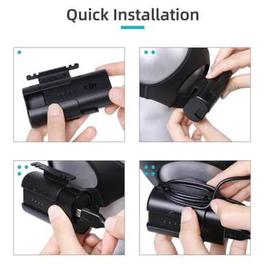 Batteriholder med kabelholder for DJI Goggles 2