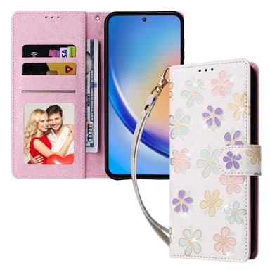 Til Samsung Galaxy A35 Lommebok-deksel Blomster