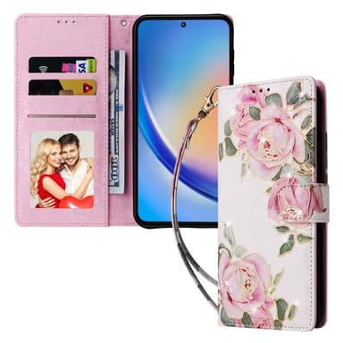 Til Samsung Galaxy A35 Lommebok-deksel Blomster