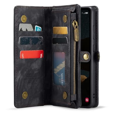Til Samsung Galaxy A55 5G Caseme Retro Lommebok-deksel - Svart