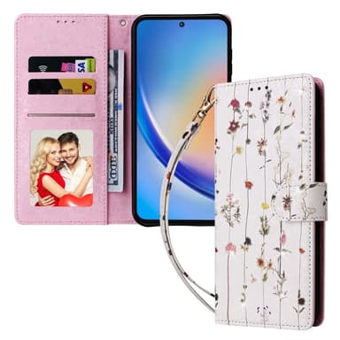 Til Samsung Galaxy A35 Lommebok-deksel Blomster