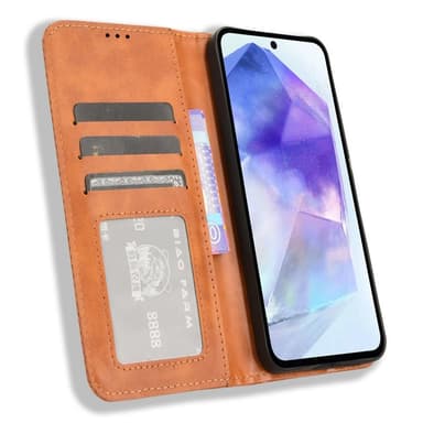 Lommebok-deksel Til Samsung Galaxy A35 5G - Brun