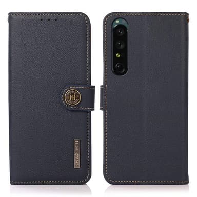 Mobil lommebok 3-korts lær RFID Sony Xperia 1 VI - Blå