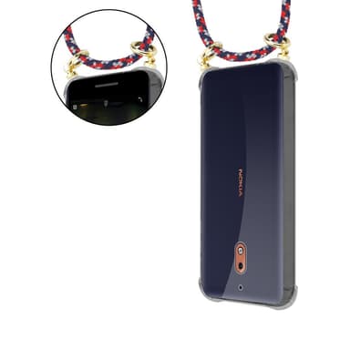 Nokia 2.1 Deksel med Halskjede (blå)