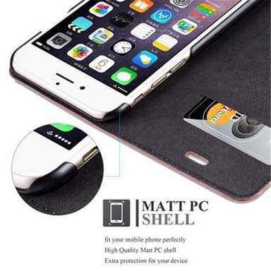 iPhone 6 PLUS / 6S PLUS lommebokdeksel case (brun)