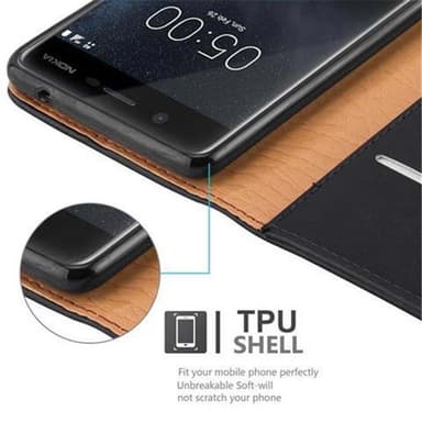 Nokia 5 2017 lommebokdeksel etui (svart)