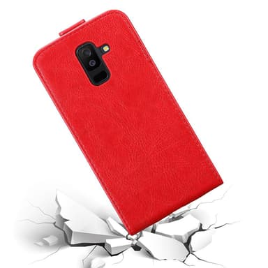 Samsung Galaxy A6 PLUS 2018 deksel flip cover (rød)