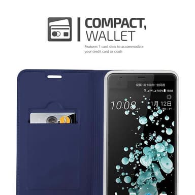 HTC U ULTRA lommebokdeksel etui (blå)