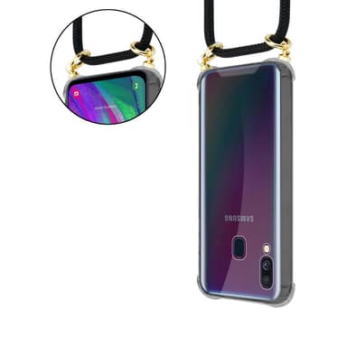 Samsung Galaxy A40 Deksel med Halskjede (svart)