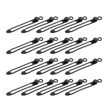 INF Kabelbindere kabelbeholdere kabelholder 20-pak Sort
