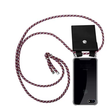 iPhone 7 / 7S / 8 / SE 2020 Deksel med Halskjede (rød)