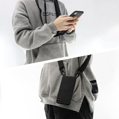 TPU telefondeksel med snor Sort iPhone 13 Pro Max