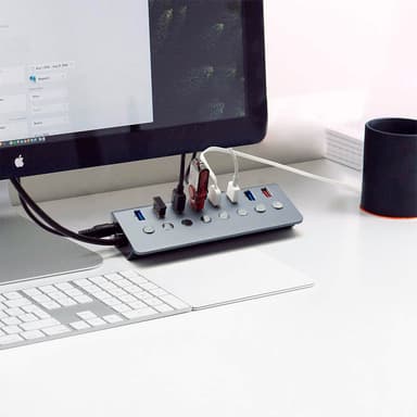 USB splitter USB 3.0-hub 5Gbps 8-ports individuelle LED av/på-brytere