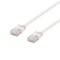 U/UTP Cat6 patch cable, flat, 3m, 250MHz, white