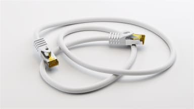 Goobay RJ45 patchkabel CAT 6A S/FTP (PiMF), 500 MHz, med CAT 7 råkabel, hvit