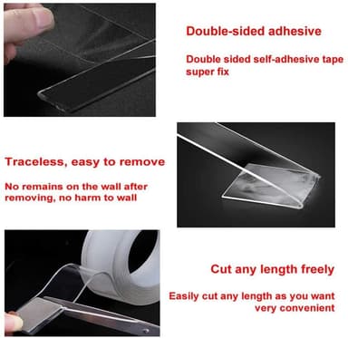 Gjenbrukbar tosidig nanotape 1 m
