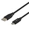 deltaco USB 2.0 cable, type A M, type C M, 0.5m, black