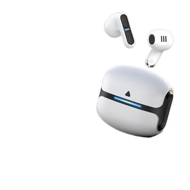 Trådløse ørepropper Bluetooth 5.3 ENC støyreduksjon lang batterilevetid IP65 Hvit