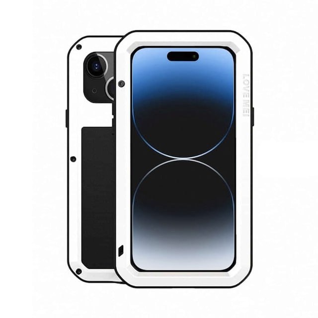 LOVE MEI Powerful deklsel Apple iPhone 15 Plus - Hvit