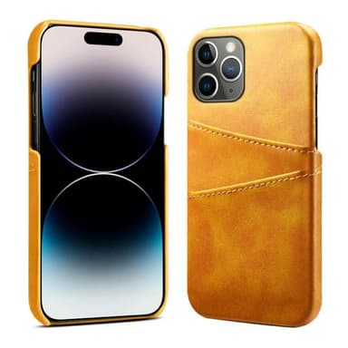 Retro deksel med kort Apple iPhone 15 Pro Max - Gul