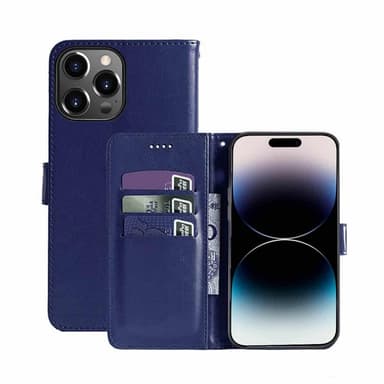 Lommeboketui 3-kort Apple iPhone 15 Pro Max - Mørkeblå